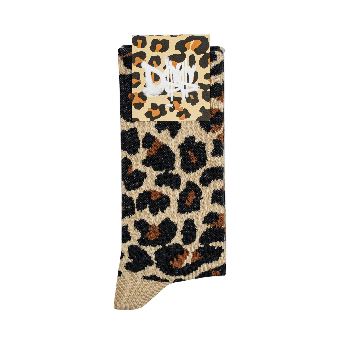 D$$ LEOPARDS SOCKS (BROWN)