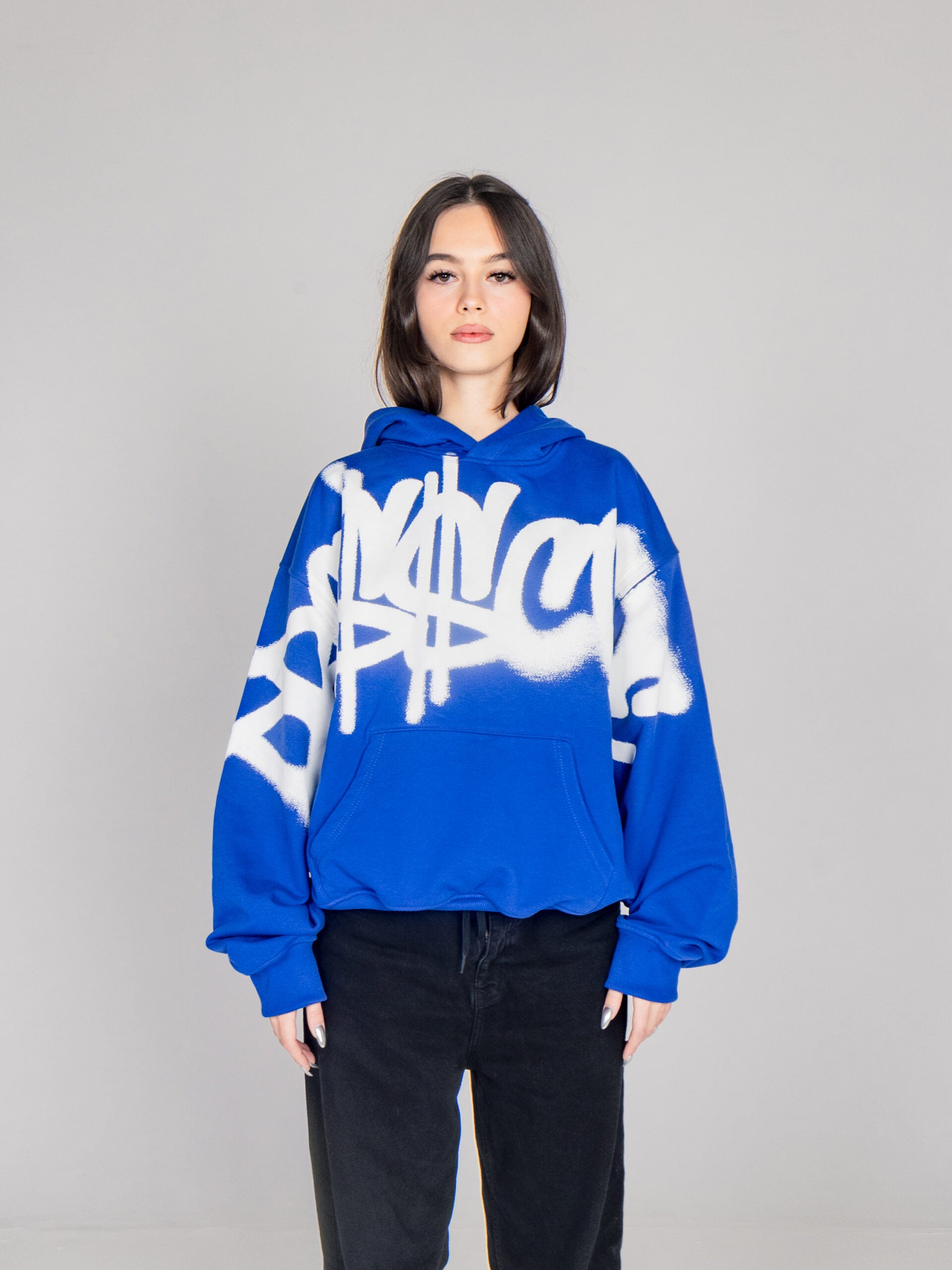 DRE$$CODE GRAFFITI HOODIE BLUE