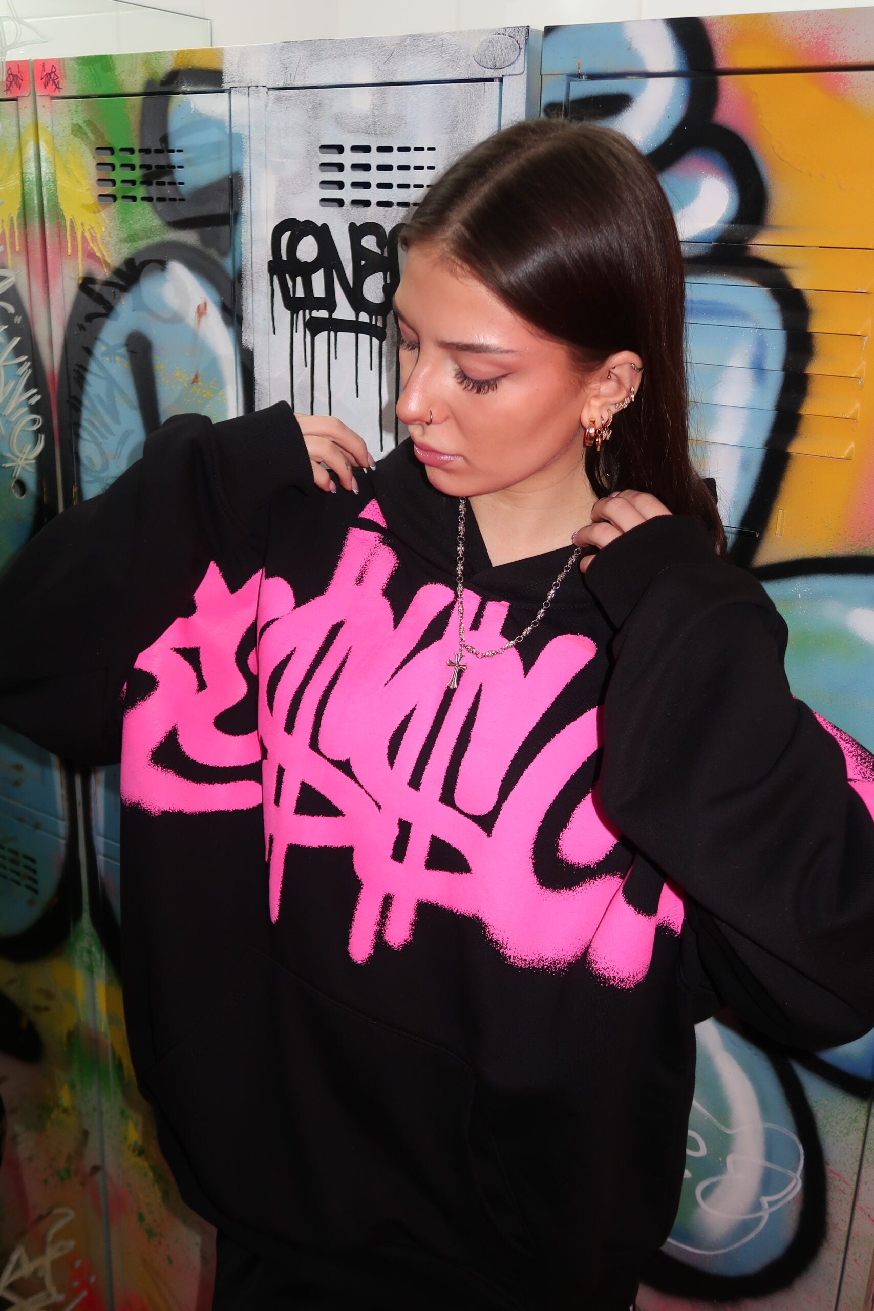 DRE$$CODE GRAFFITI HOODIE BLACK