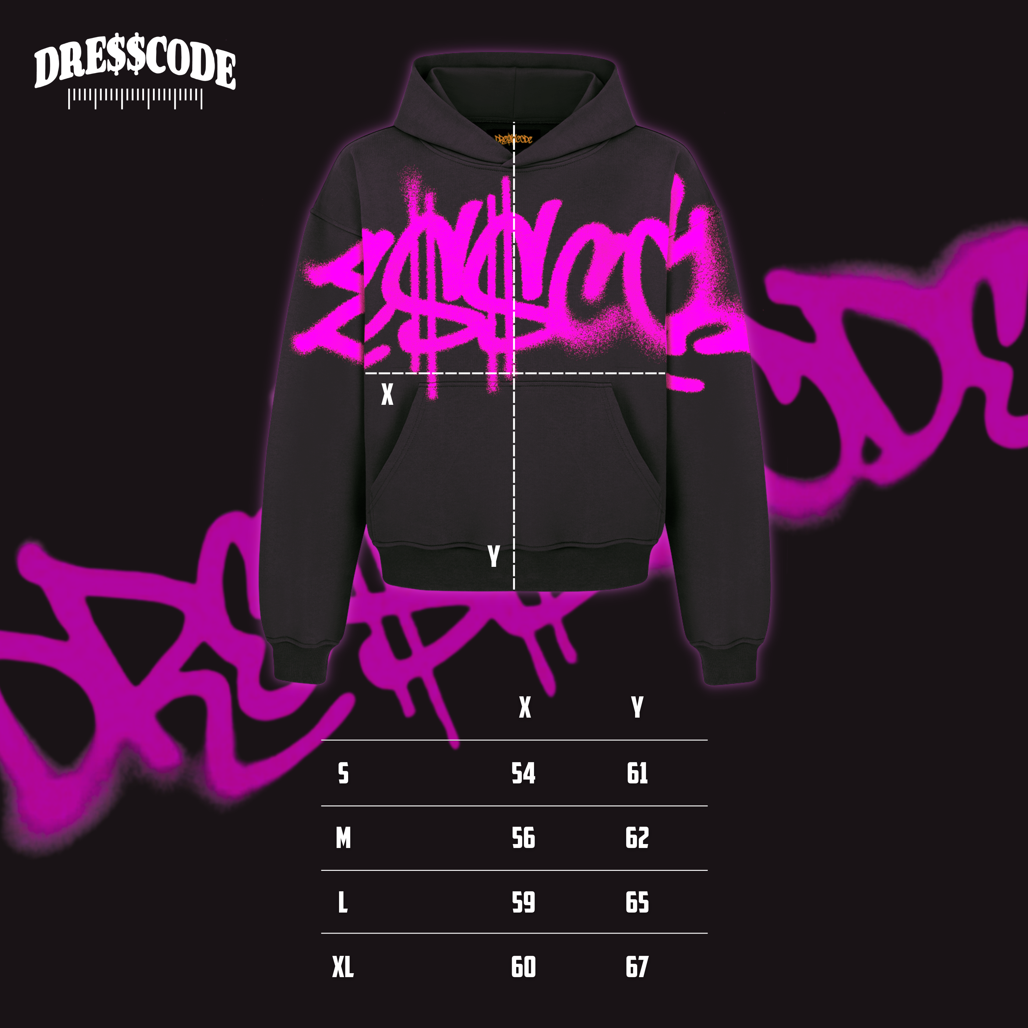 DRE$$CODE GRAFFITI HOODIE BLACK
